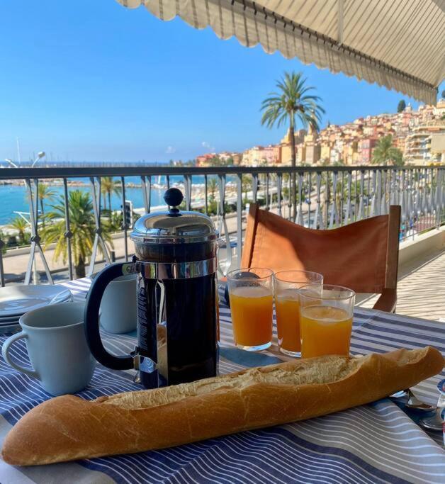 Le Garavan-Vue Mer-Plage-Clim-Terrasse Menton Buitenkant foto